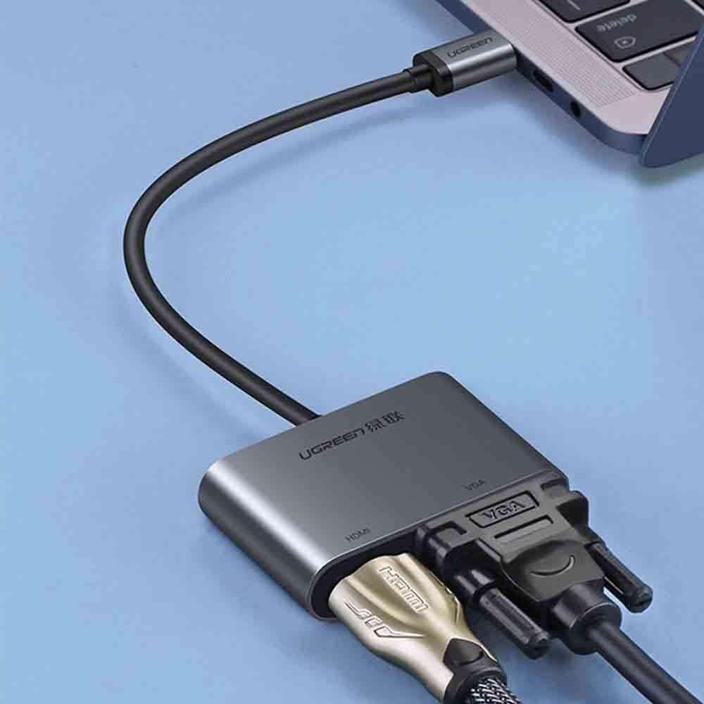 Переходник USB-TypeC - HDMI + VGA Ugreen CM162 (50505) черный от prem.by 