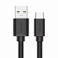 20881 Кабель UGREEN US184 USB 3.0 - USB Type-C, цвет: черный, 0,5M