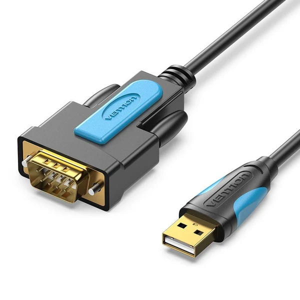 VAS-C02-B150 Кабель Vention USB to RS232 Serial Adapter Black 1.5M