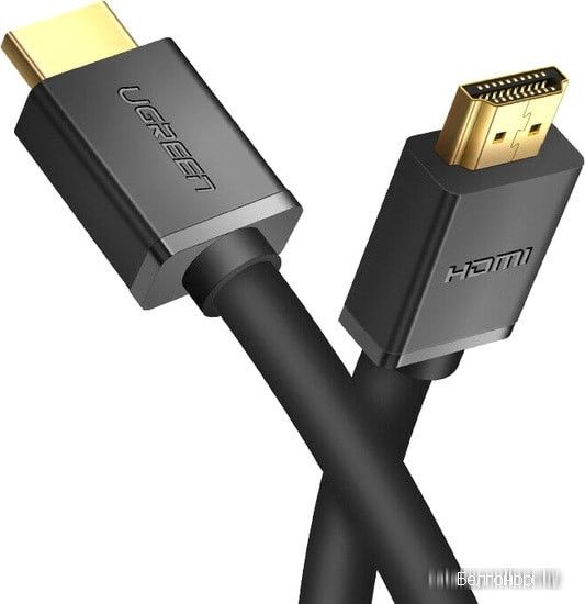  Кабель Ugreen HD104 HDMI - HDMI (папа - папа),  v.2.0, цвет-  чёрный, длина - 0,5м
