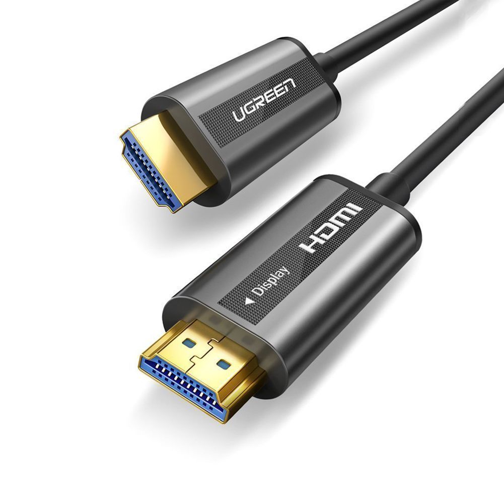 50717 Кабель UGREEN HD132 HDMI Zinc Alloy Optical Fiber Cable, цвет: черный, 10M