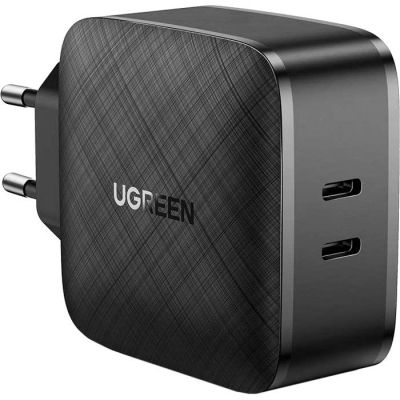 70867 UGREEN CD126 Зарядное устройство, 2порт USB-C, 3А, 66W, цвет: черный от prem.by 