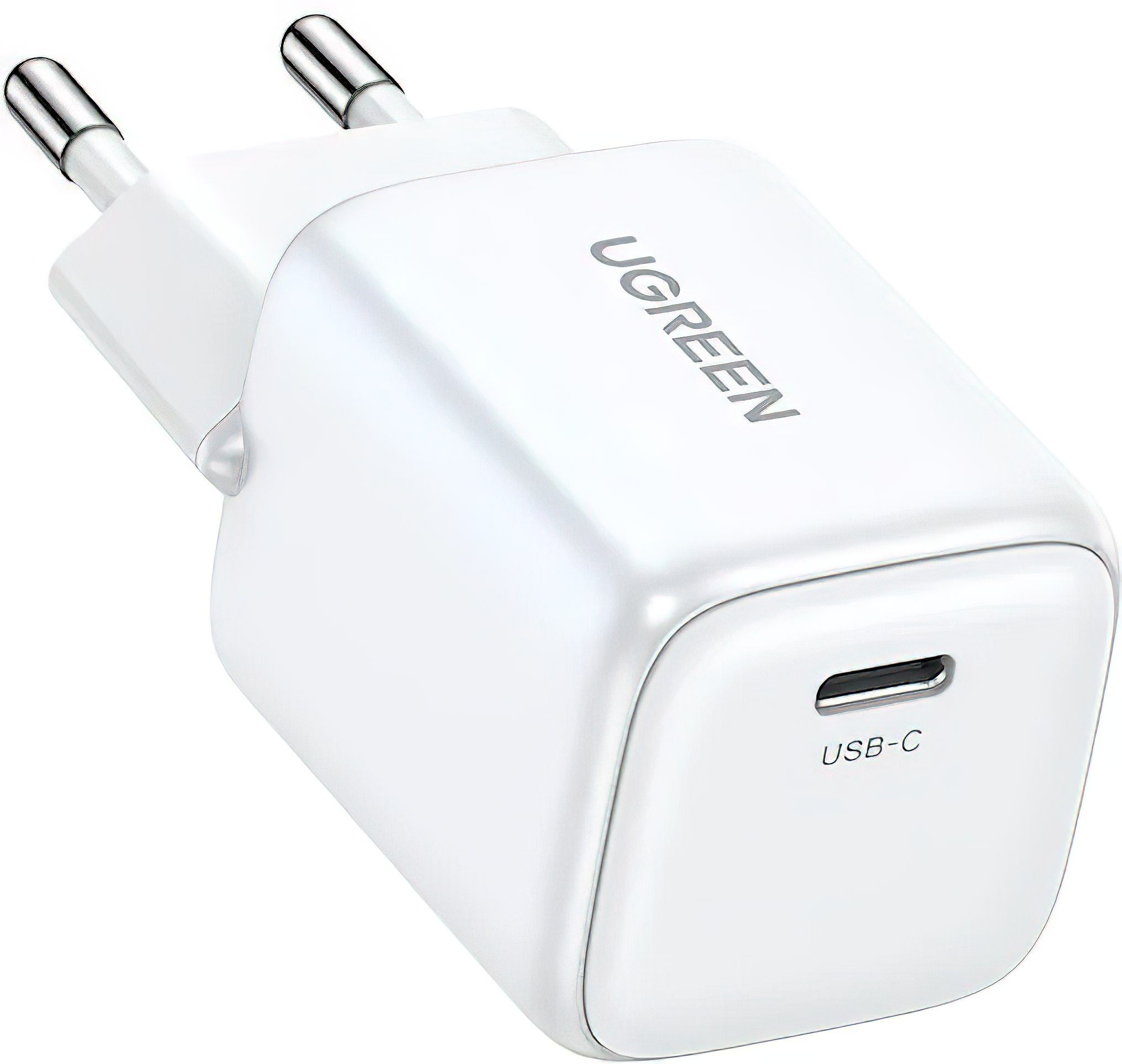 15326 UGREEN CD319 Зарядное устройство, NexodeMini GaN, 1*USB-C 30W, White