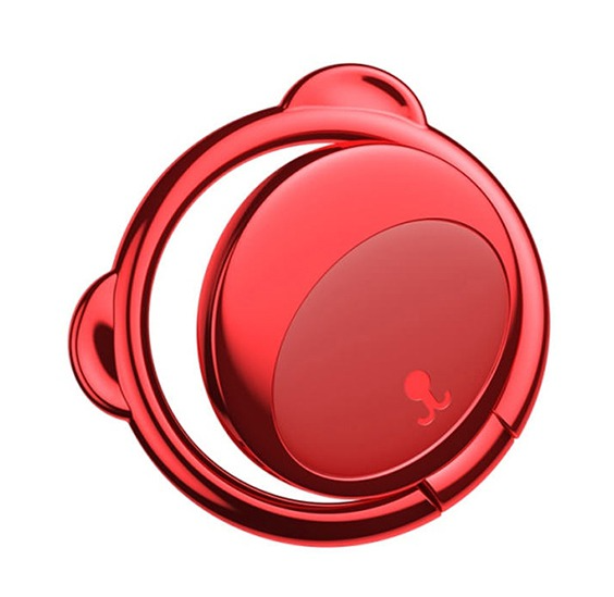  Кольцо-держатель Baseus Bear Finger Metal Ring, цвет -  красный