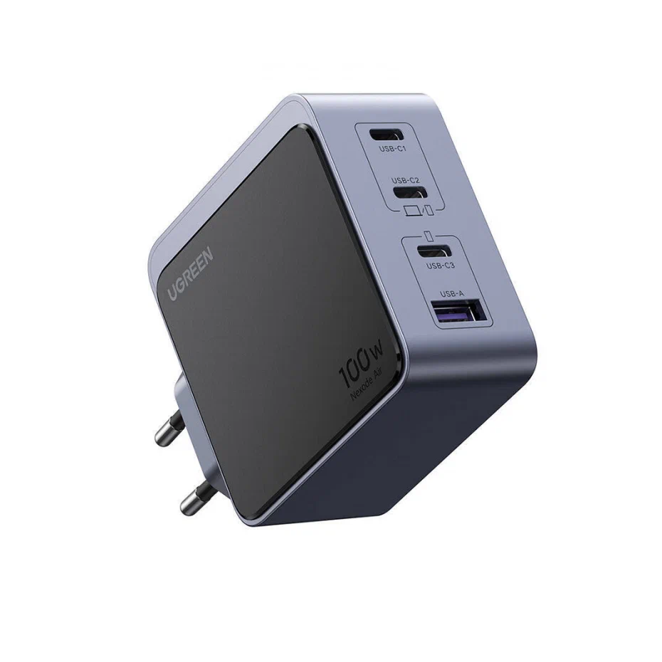35043  Сетевое зарядное устройство UGREEN X565 Nexode S 100W USB-A+3*USB-C GaN Tech Fast Charger EU. Цвет: серый