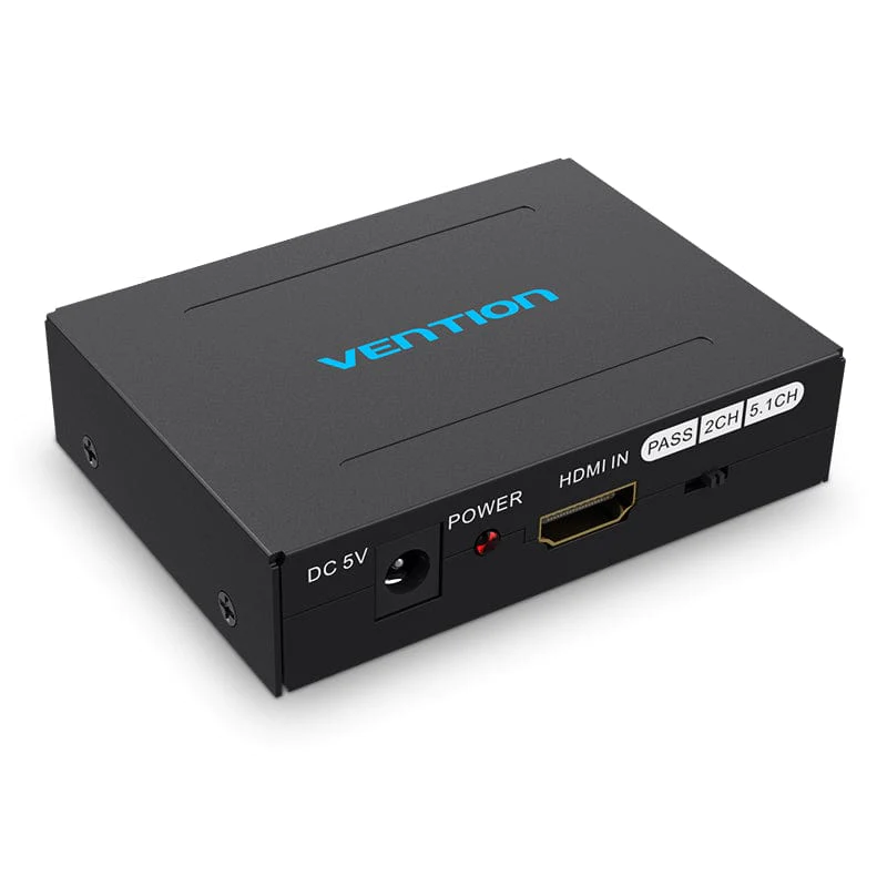 AFHB0 Конвертор Vention HDMI - HDMI/Optical Fiber Audio/2RCA Audio, цвет: черный