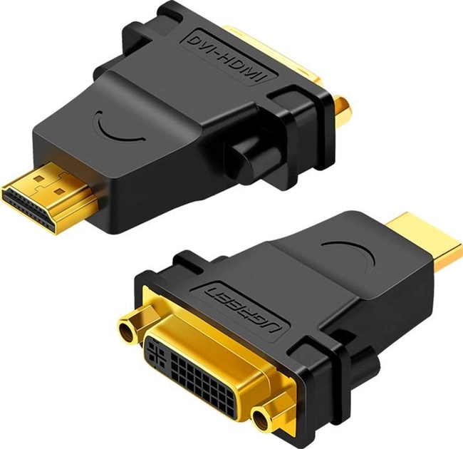 20123 Переходник UGREEN HDMI-DVI (male-female). Цвет - черный.