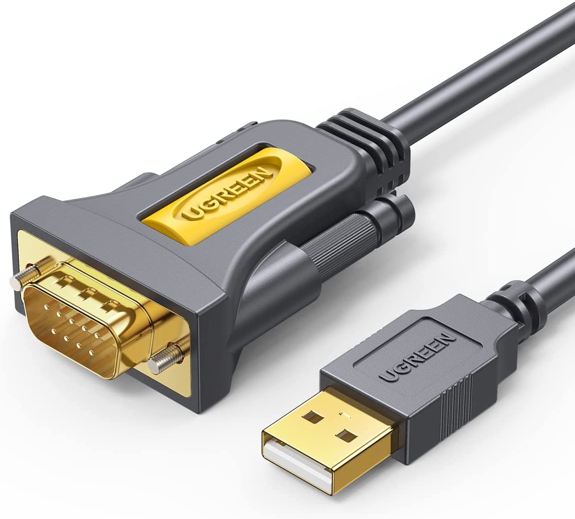 20222 Кабель UGREEN CR104 USB в DB9 RS-232, цвет: серый, 2M