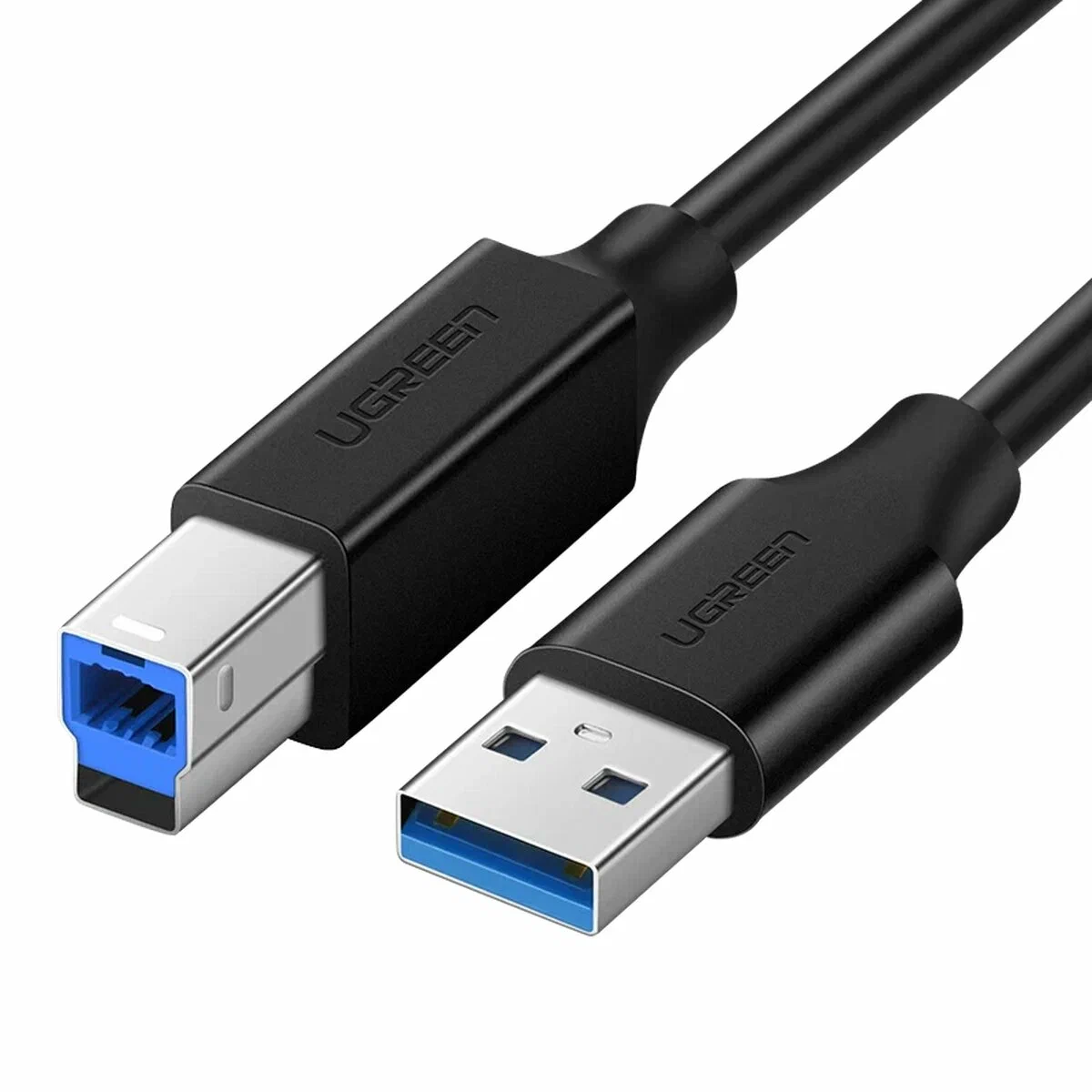30753 Кабель UGREEN US210 USB 3.0 AM to USB 3.0 BM, 1m, Black