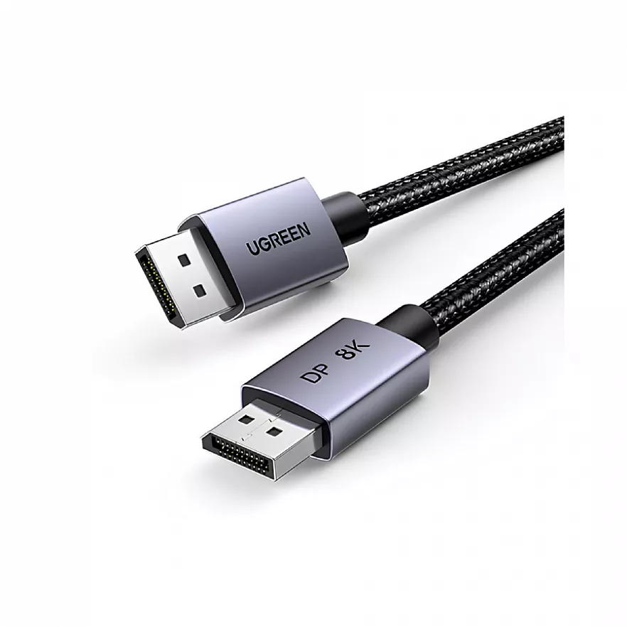 25905 Кабель UGREEN DP120 DisplayPort v1.4(8K60Hz), оплетка, цвет: черный, 2M