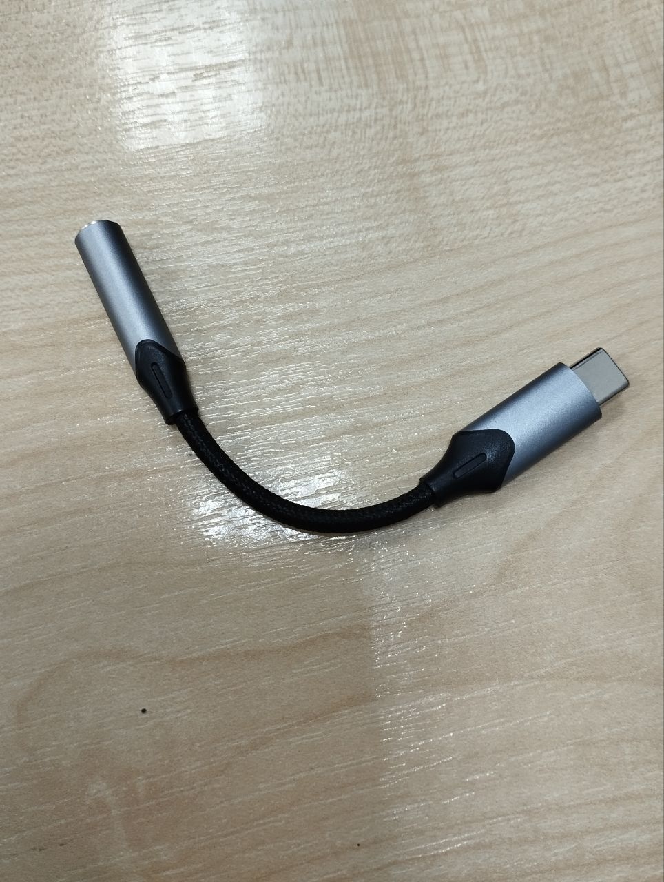 BGJHA Аудио кабель Type-C - 3.5мм Vention длина: 0.1м, цвет: серый ( Уценка: повреждена упаковка)