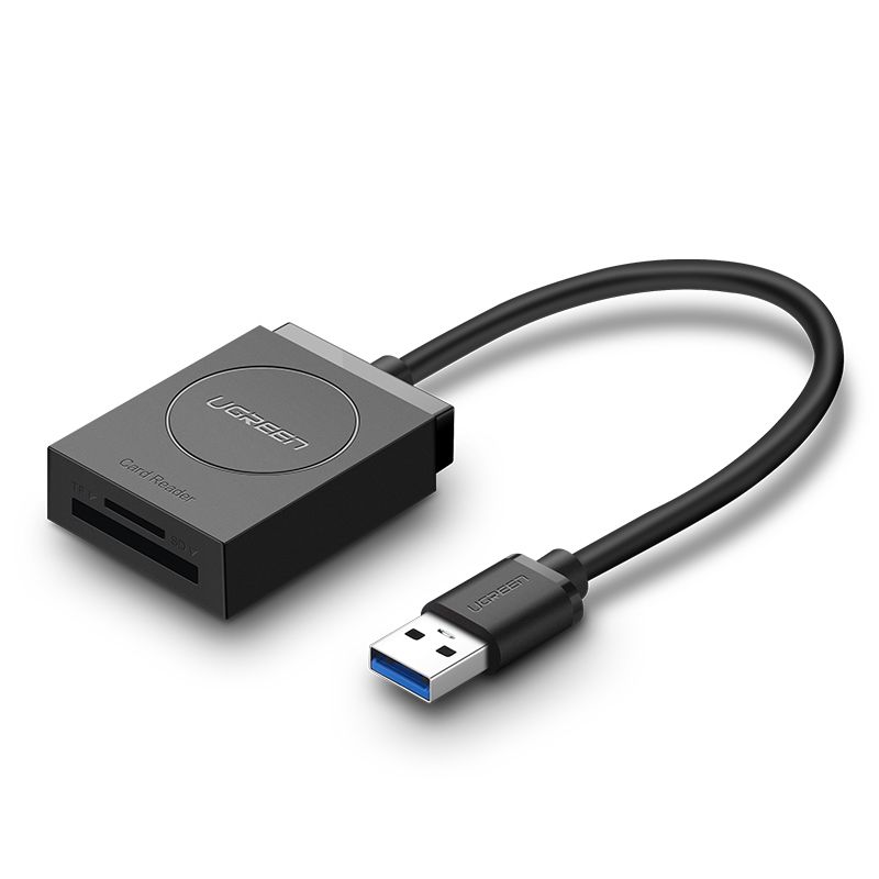 20250 Картридер Ugreen CR127 USB3.0 - SD+MicroSD.Цвет - черный