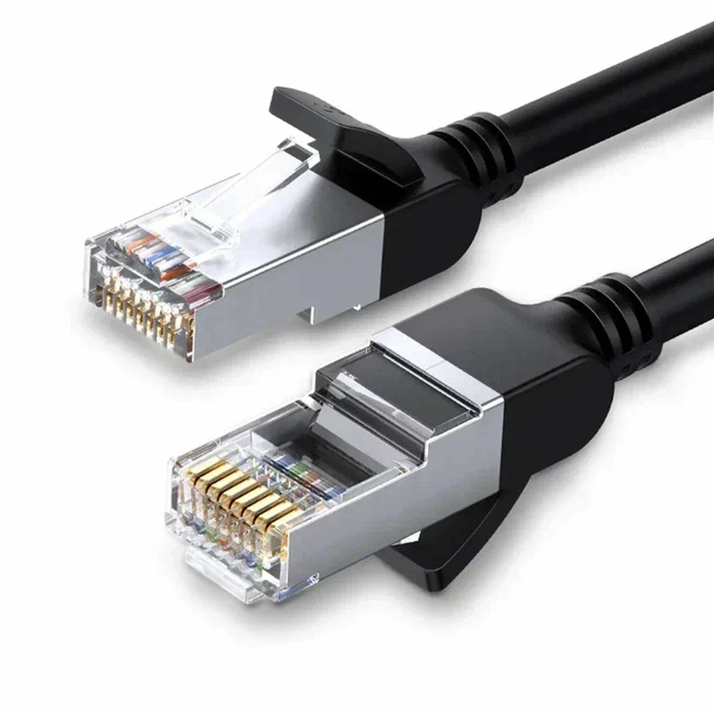 50192 Кабель UGREEN NW101 Сетевой CAT6, 8-жильный, 24AWG, 1Гбит/с, силиконовый, 2m, Black