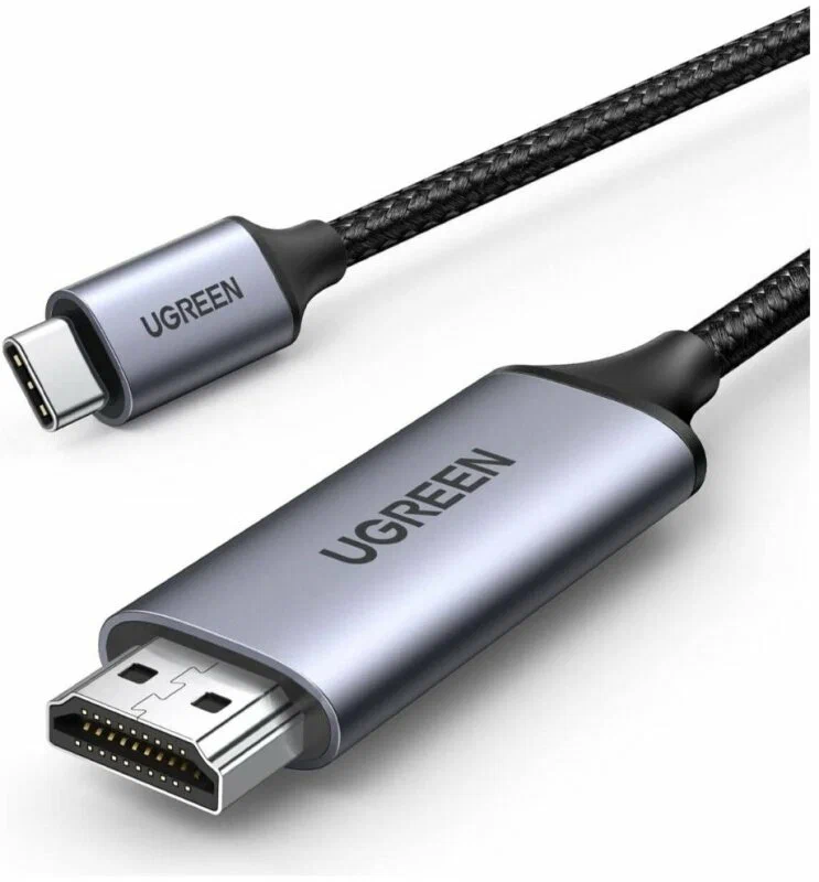 25155 Кабель UGREEN MM142 USB-C to HDMI Male to Male Cable Aluminum Shell. Длина: 1м. Цвет: серый