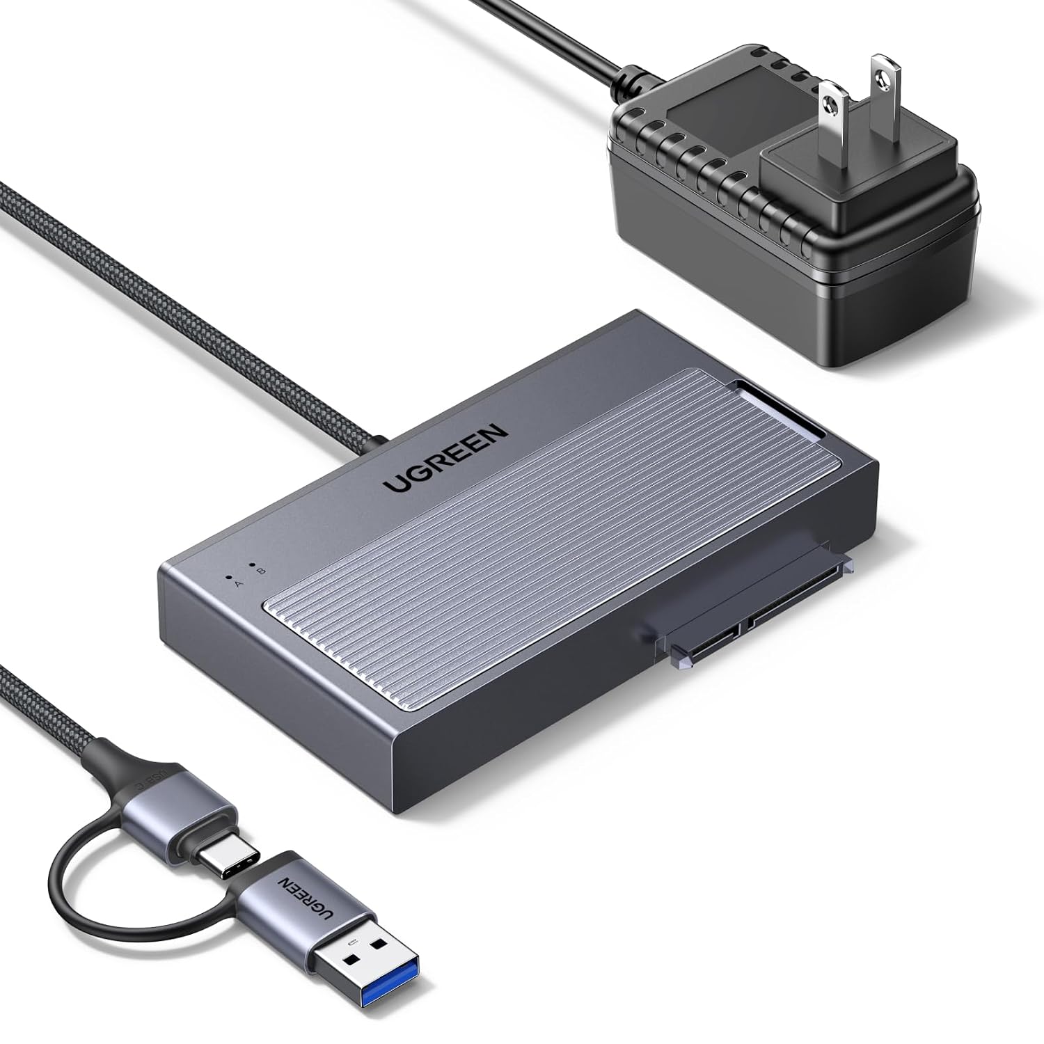 75621EU Бокс внешний для жесткого диска UGREEN D320 M.2 NVMe&SATA