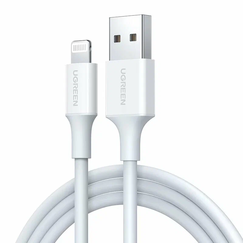 20730 Кабель UGREEN US155 USB-Lightning, цвет: белый, 2M