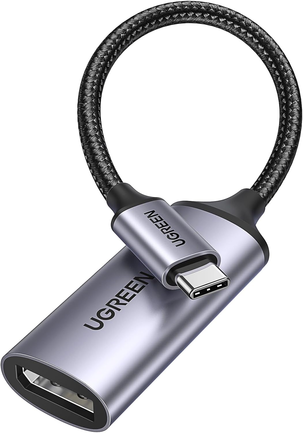 15575 Адаптер Ugreen CM654 USB-C - DisplayPort 8K@60Hz Длина: 10см. Цвет: серый