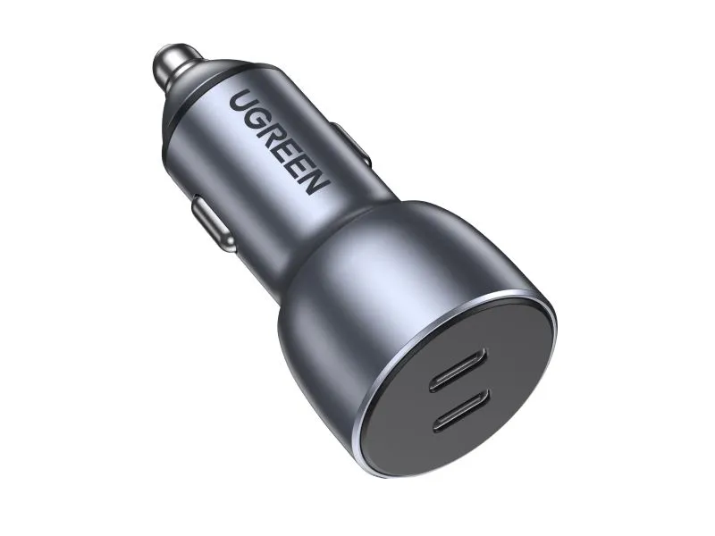 70594 Автомобильное зарядное устройство UGREEN CD213, 2x USB-C; 36W Fast Charge, Gray от prem.by 