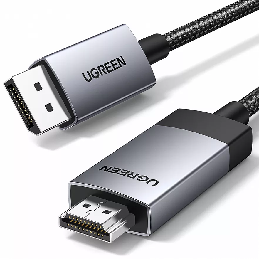 15773 Кабель Ugreen DP119 DisplayPort-HDMI, 1М, Цвет-черный.