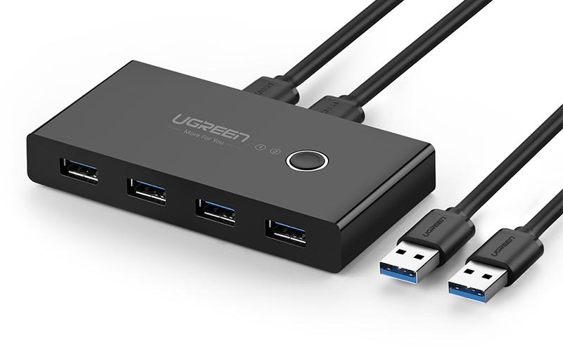 30768 Разветвитель портов с переключателем Ugreen US216 2*USB 3.0 - 4*USB 3.0 от prem.by 