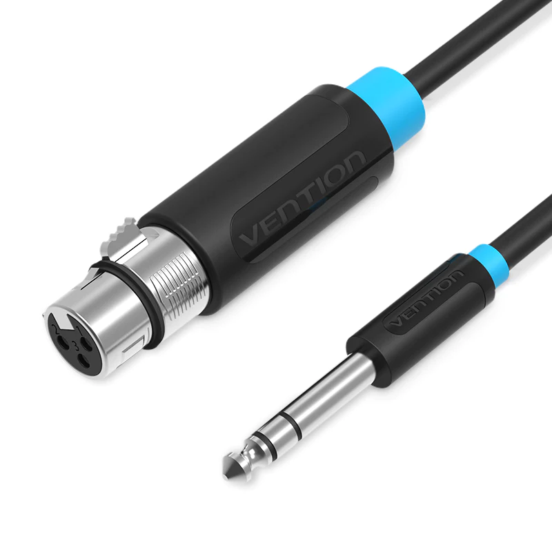 BBEBH Аудио кабель 6,5мм - XLR Vention длина: 2м, цвет: черный