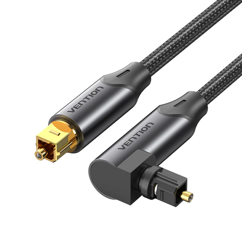 BKDBF 90-Degree Optical Audio Cable 1M Black Aluminum Alloy Type