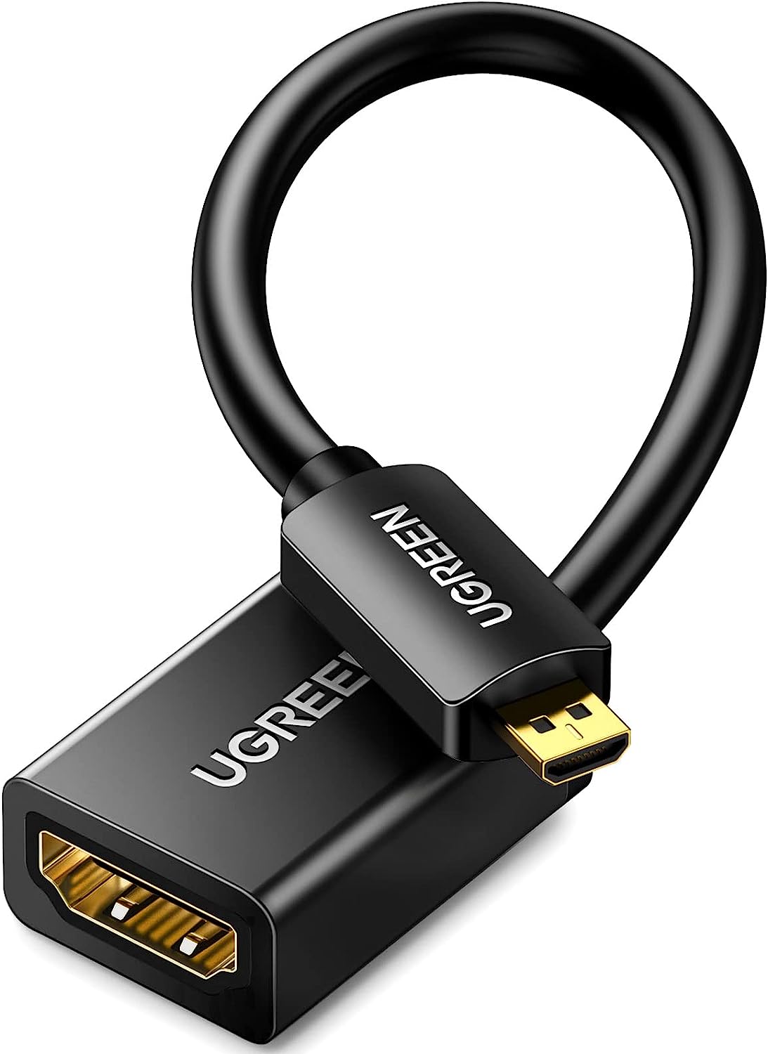20134 Переходник UGREEN MicroHDMI-HDMI (male-female); 0,23m; Цвет - черный.