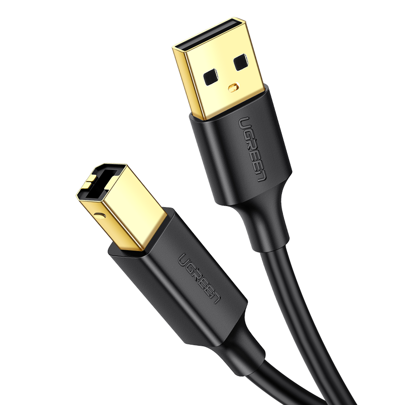 10350 Кабель UGREEN US135 USB-A - USB-B, цвет: черный, 1.5M от prem.by 