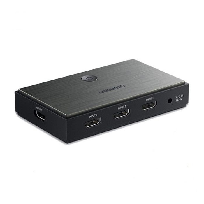 50709 Разветвитель HDMI портов Ugreen CM188 HDMI - 3xHDMI 2.0, Цвет- черный