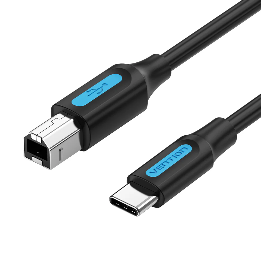 CQUBF Кабель USB C - USB B 2.0 (папа-папа) Vention, 1M  черный
