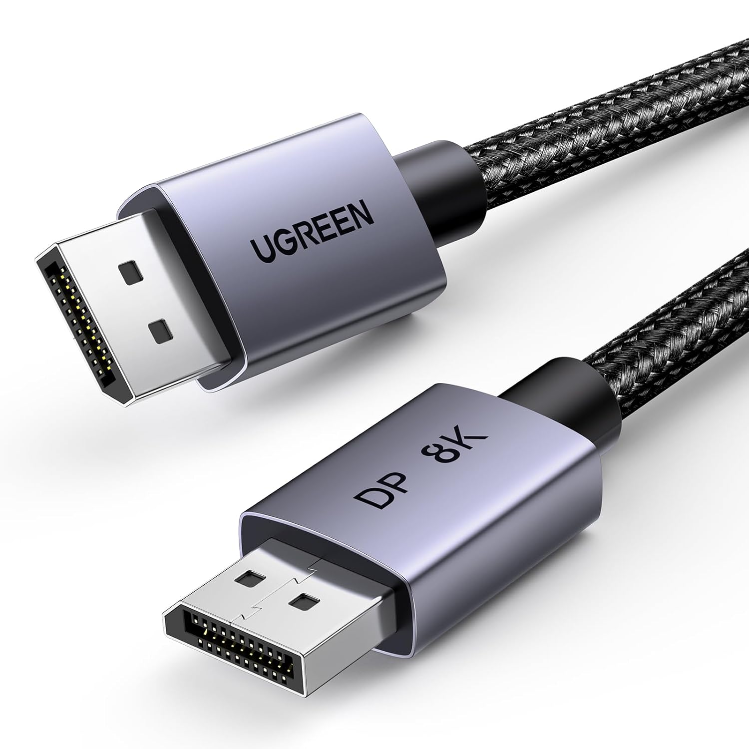 25903 Кабель UGREEN DP120 DisplayPort 1.4 Male to Male (8K60Hz) Cable. Длина: 1м. Цвет: серый