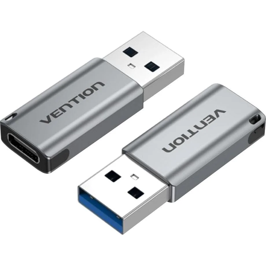 CDPH0 Переходник USB-A - USB-C Vention, серый от prem.by 