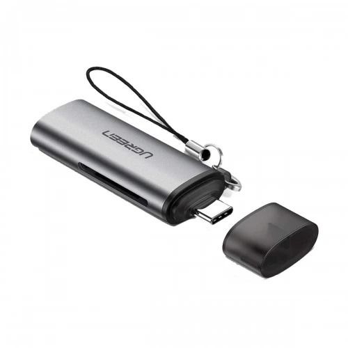 50704 Картридер Ugreen CM184 USB-C - SD+MicroSD.Цвет - серый