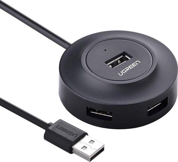 20277 Разветвитель портов Ugreen CR106 USB 2.0 - 4xUSB 2.0.Цвет- черный. Длина кабеля - 1м. от prem.by 