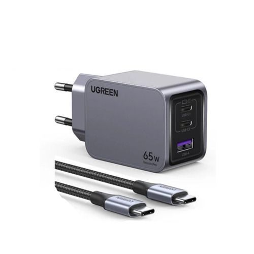 25871 UGREEN X755 Зарядное устройство, Nexode Pro 65W 3-Port GaN Длина кабеля: 1м 100W . Цвет: серый