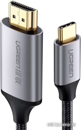 50570 Кабель UGREEN MM142 USB-C - HDMI, цвет: серый, 1.5M от prem.by 