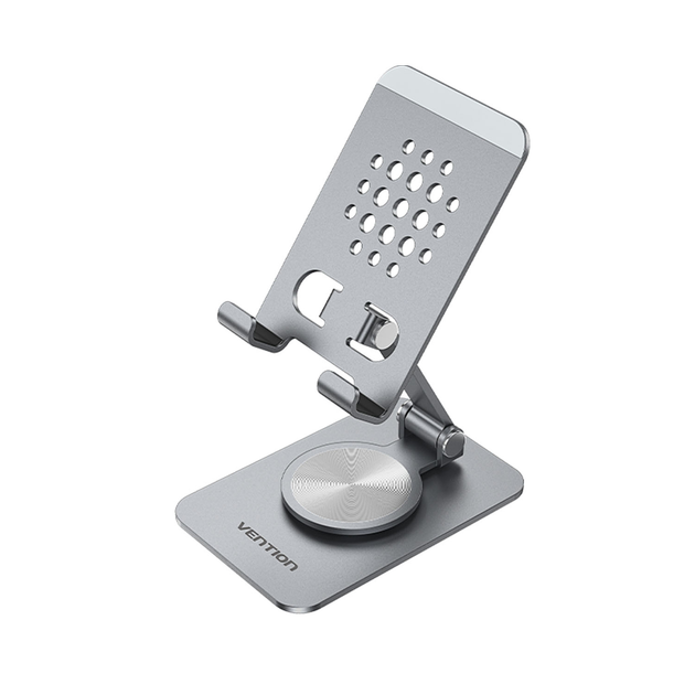 KSDH0 Подставка для планшета Articulating Desk Phone Stand with 360° Rotatable Base Gray Aluminium Alloy Type