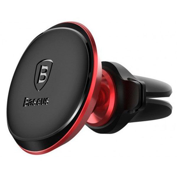  Магнитный автомобильный держатель для телефона Baseus Magnetic Air Vent Car Mount Holder, цвет -  красный/черный