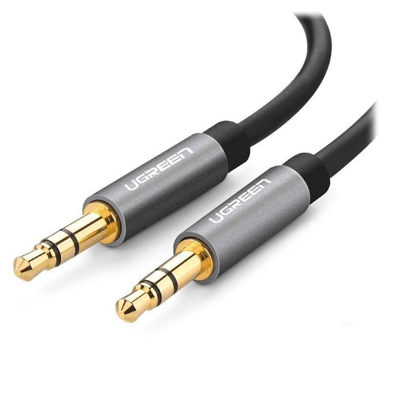  Аудио кабель 3,5мм - 3,5мм UGREEN AV119, цвет-  серый/черный, длина- 2м