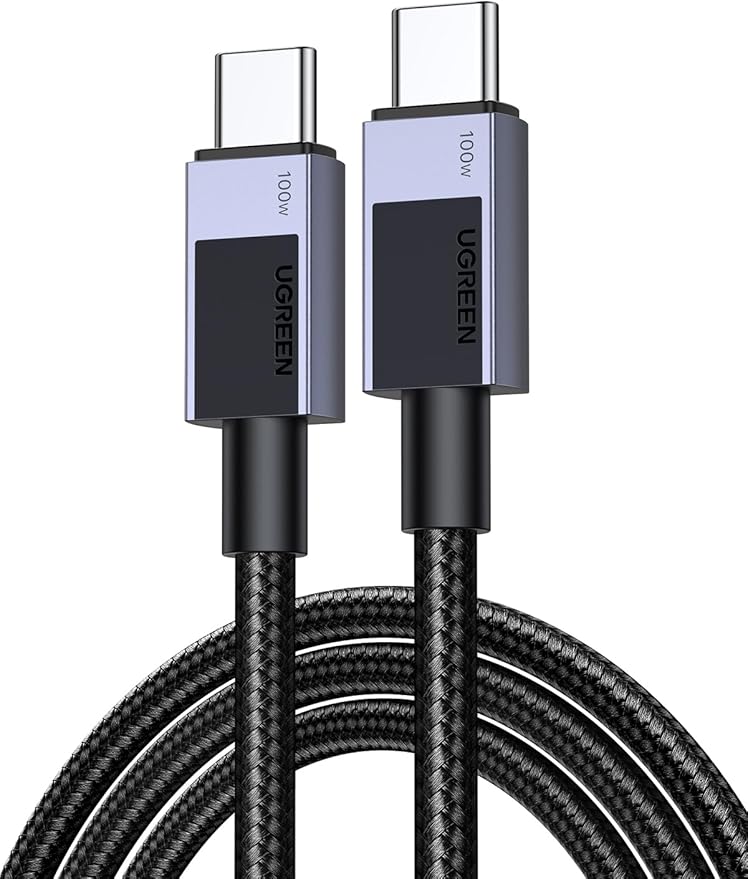 45065 Кабель UGREEN L512 Type C 2.0 Male To Type C 2.0 Male 5A Data Cable. Длина: 3м. Цвет: черный