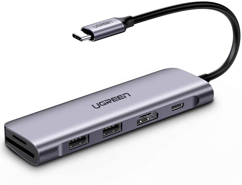 70411 Конвертер UGREEN CM195 Type-C - 2*USB 3.0, HDMI, TF/SD, PD от prem.by 