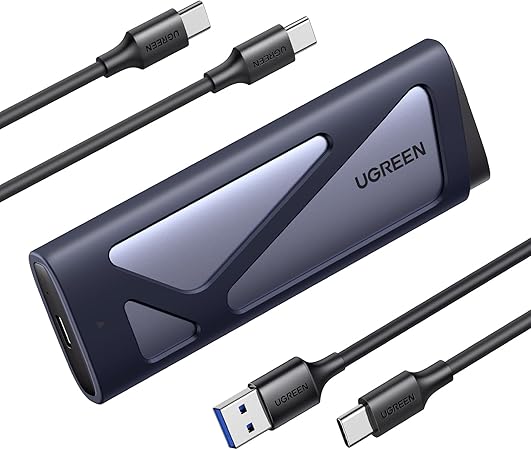 15813 Бокс внешний для жесткого диска UGREEN CM767 M.2 NVMe/M.2 SATA SSD Enclosure 10Gbps. Цвет: серый