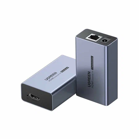 90811EU Удлинитель HDMI сигнала UGREEN CM609 HDMI Extender 50m Over a Single Cat5e/6 50m (EU). Цвет: серый