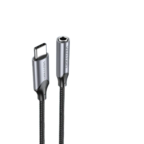 BGMHA Аудио кабель Type-C - 3.5мм Vention (с ЦАП) длина: 0.1м, цвет: серый