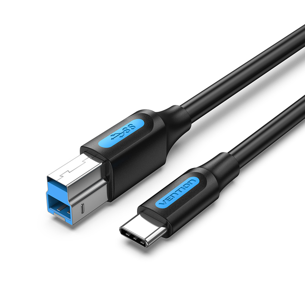 CQVBF Кабель USB 3.0 C Male - USB-B Male 2A Cable 1M Black