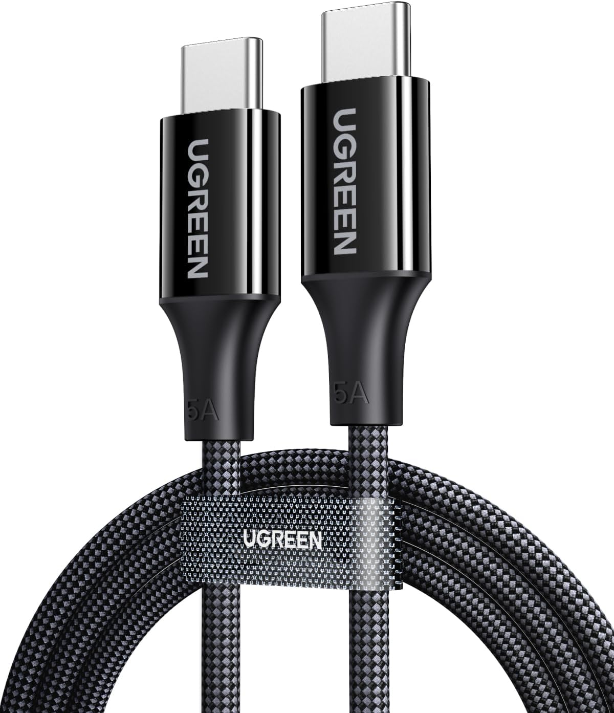 65249 Кабель UGREEN L502 Type-C - Type-C, 100W, цвет: черный, 1M
