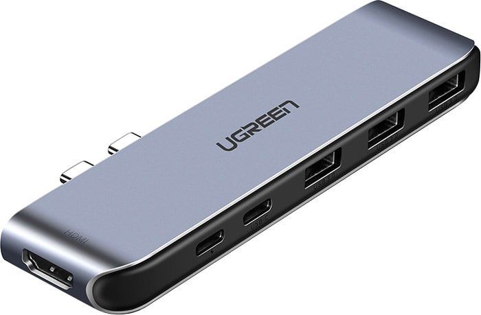 USB-C HUB (разветвитель) для Apple Macbook на 5 портов + HDMI Ugreen CM206 (50963) серый от prem.by 