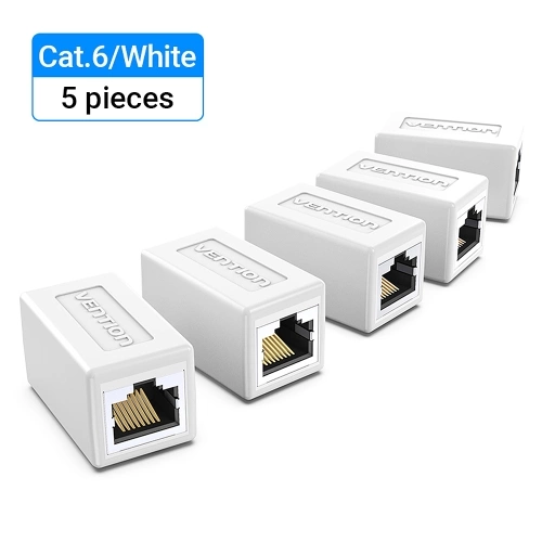 IPVW0-5 Соединитель Vention Cat.6 FTP белый 5шт в комплекте