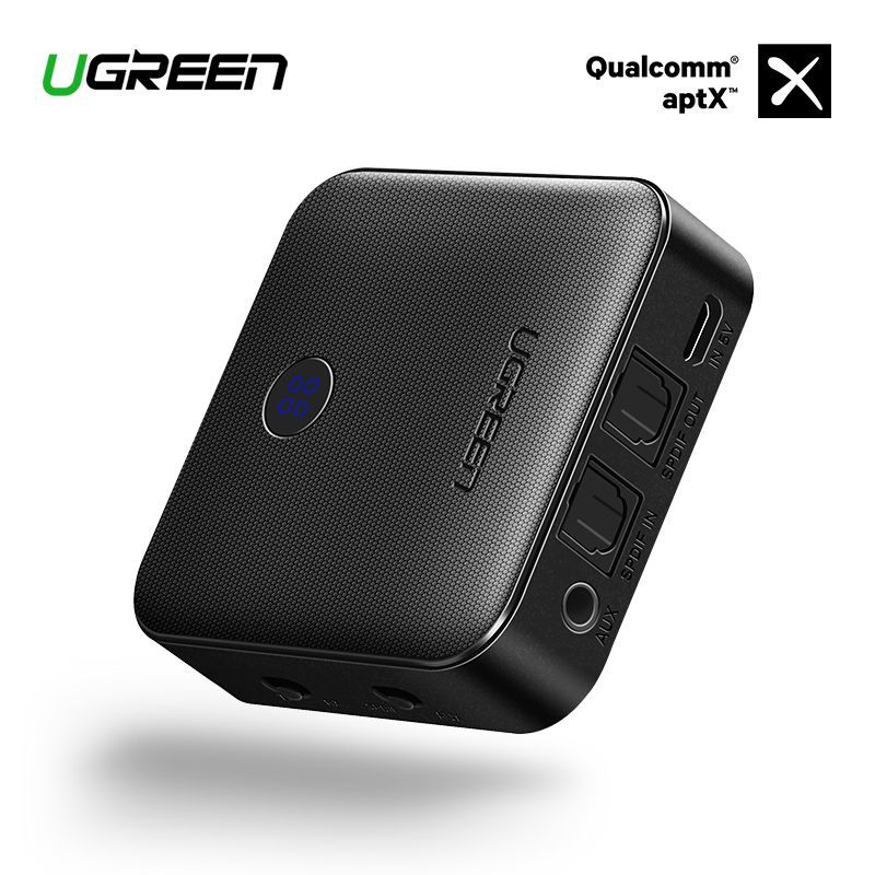 70158 Bluetooth аудио трансмиттер/ресивер Aptx HD 5.0 UGREEN CM144, цвет - черный от prem.by 