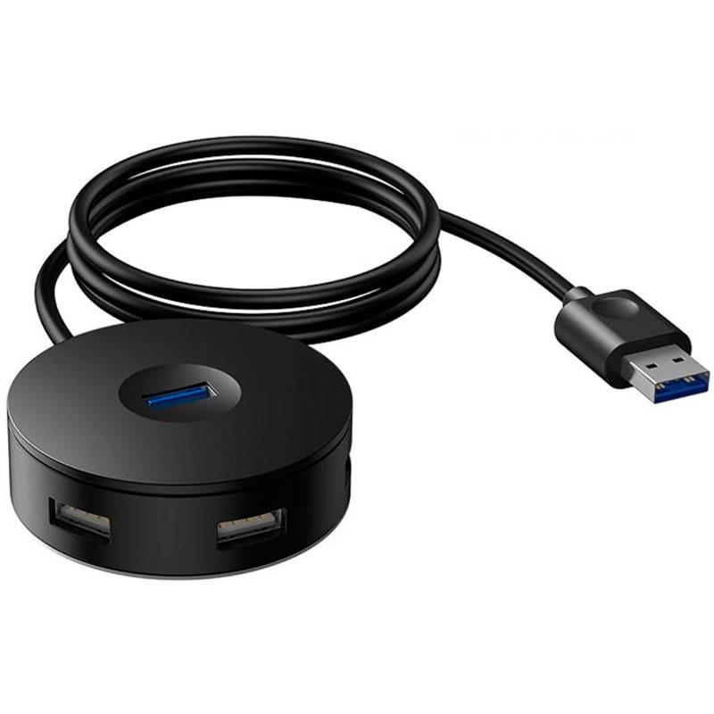 CAHUB-U01 Хаб Baseus Round Box USB-3.0- USB3.0+3xUSB2.0, цвет: темно-серый от prem.by 